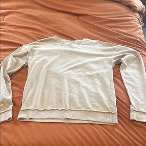 Casual Cream Long Sleeve Top